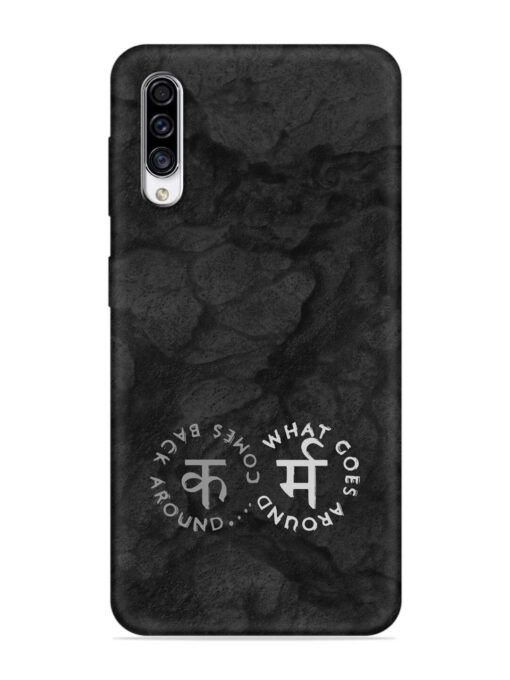 Karma Hindi Word Embossed Soft Silicone Case for Samsung Galaxy A50S Zapvi