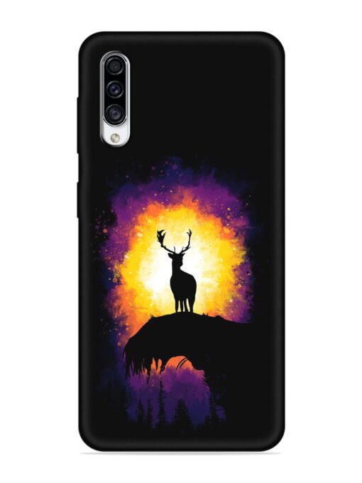 Elk Animal Art Embossed Soft Silicone Case for Samsung Galaxy A50S