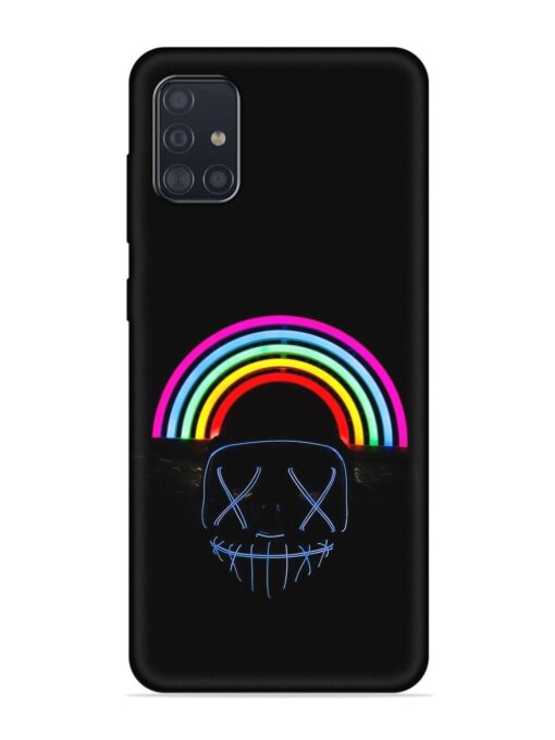 Mask Rainbow Embossed Soft Silicone Case for Samsung Galaxy A51 Zapvi