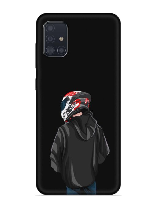 Motorcycle Rider Embossed Soft Silicone Case for Samsung Galaxy A51 Zapvi