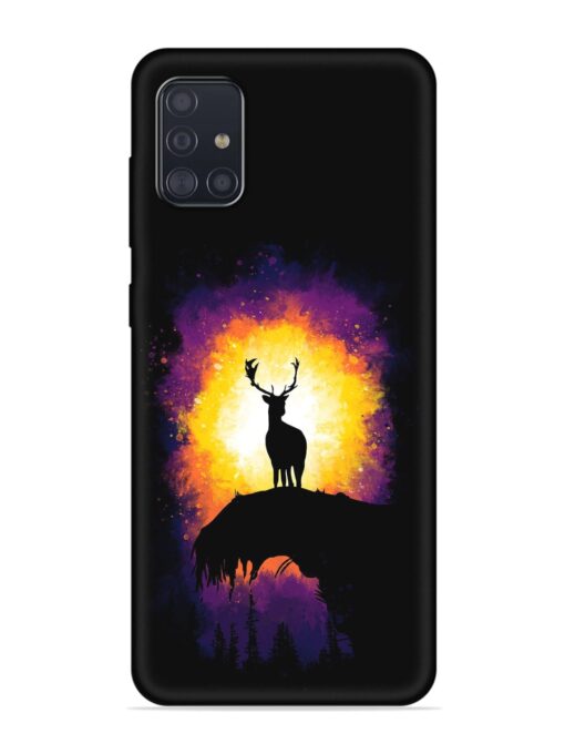 Elk Animal Art Embossed Soft Silicone Case for Samsung Galaxy A51 Zapvi