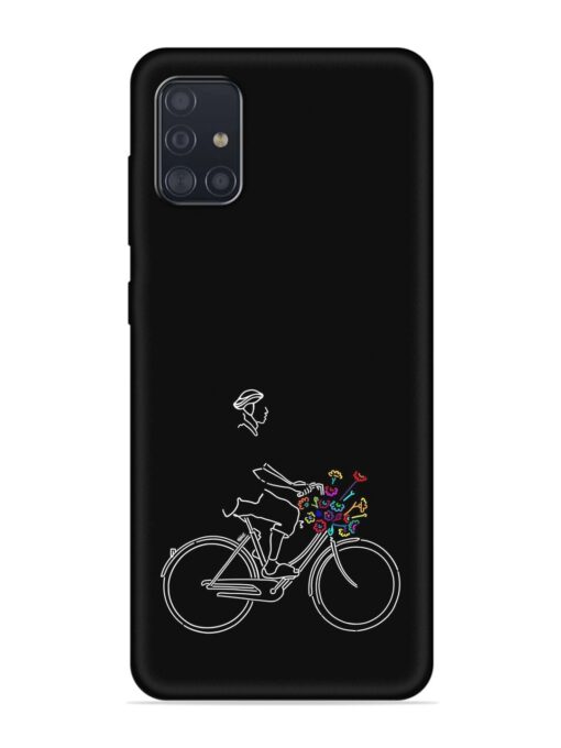 Minimalist Cycle Art Embossed Soft Silicone Case for Samsung Galaxy A51 Zapvi