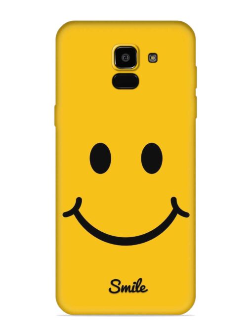 Yellow Smiley Embossed Soft Silicone Case for Samsung Galaxy A5 (2018) Zapvi