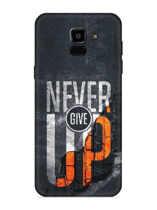 Never Give Up Embossed Soft Silicone Case for Samsung Galaxy A5 (2018)