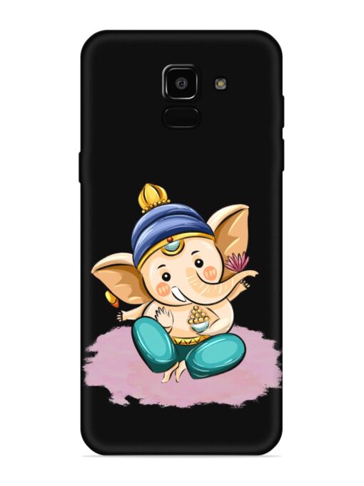 Bal Ganesh Vector Art Embossed Soft Silicone Case for Samsung Galaxy A5 (2018) Zapvi