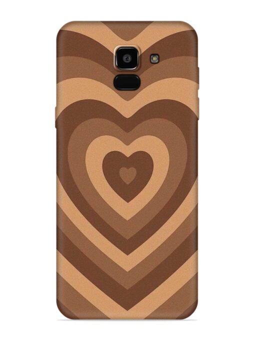 Brown Heart Embossed Soft Silicone Case for Samsung Galaxy A5 (2018) Zapvi