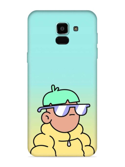 Doodles Cool Character Embossed Soft Silicone Case for Samsung Galaxy A5 (2018) Zapvi