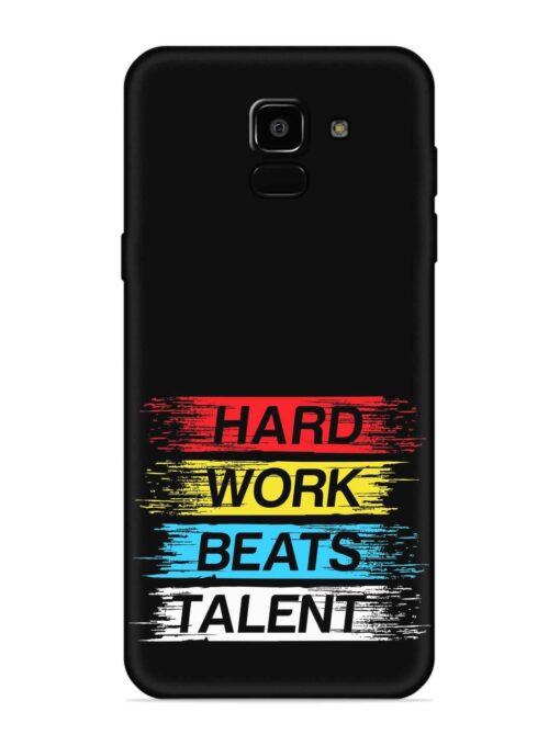 Hard Work Beats Embossed Soft Silicone Case for Samsung Galaxy A5 (2018)