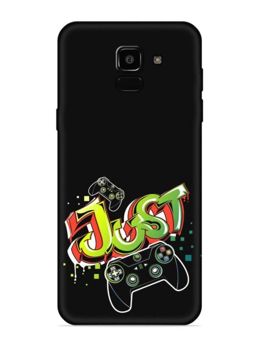 Graffiti Gamepad Illustration Embossed Soft Silicone Case for Samsung Galaxy A5 (2018)