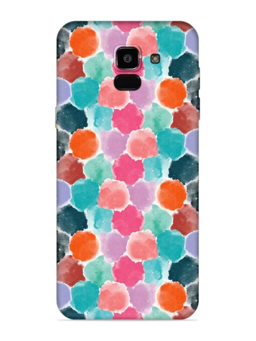 Colorful Seamless Pattern Embossed Soft Silicone Case for Samsung Galaxy A5 (2018) Zapvi