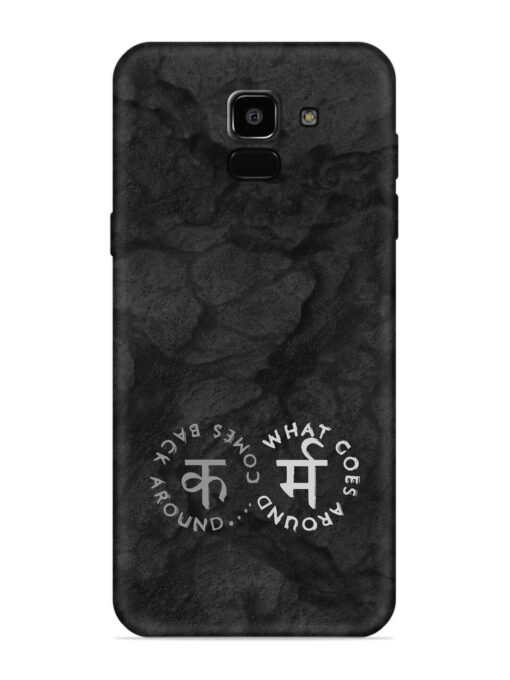 Karma Hindi Word Embossed Soft Silicone Case for Samsung Galaxy A5 (2018)