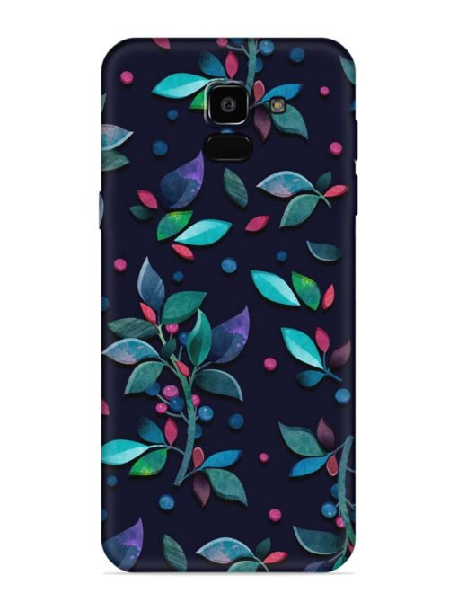 Decorative Watercolor Flower Embossed Soft Silicone Case for Samsung Galaxy A5 (2018) Zapvi