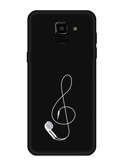 Music Earphone Vector Embossed Soft Silicone Case for Samsung Galaxy A5 (2018)