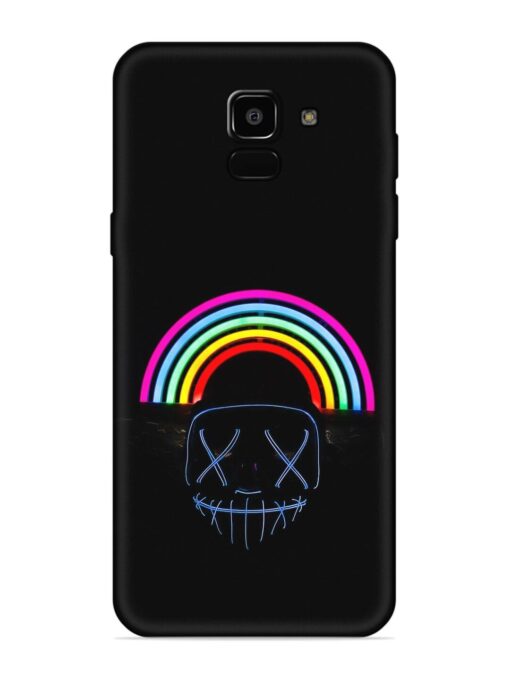 Mask Rainbow Embossed Soft Silicone Case for Samsung Galaxy A5 (2018)