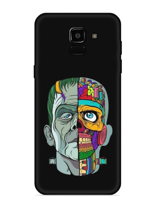 Men Vs Skull Embossed Soft Silicone Case for Samsung Galaxy A5 (2018)