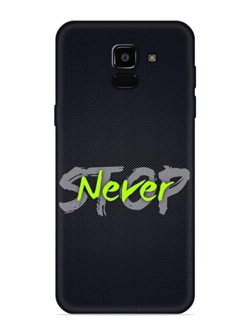 Never Stop Embossed Soft Silicone Case for Samsung Galaxy A5 (2018)