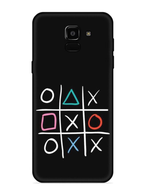 Super Neon Tic-Tac-Toe Embossed Soft Silicone Case for Samsung Galaxy A5 (2018) Zapvi