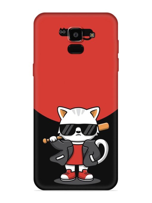 Cool Little Bear Cartoon Embossed Soft Silicone Case for Samsung Galaxy A5 (2018) Zapvi