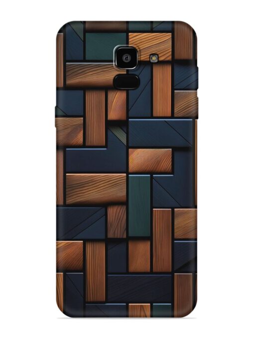 Wooden Background Cubes Embossed Soft Silicone Case for Samsung Galaxy A5 (2018) Zapvi