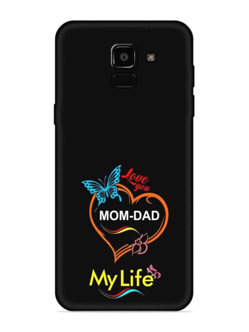 Love You Mom Dad Embossed Soft Silicone Case for Samsung Galaxy A5 (2018)