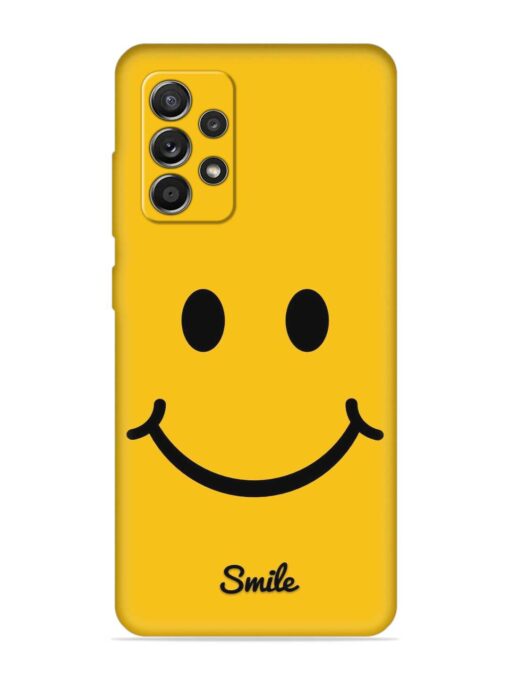 Yellow Smiley Embossed Soft Silicone Case for Samsung Galaxy A52S (5G) Zapvi