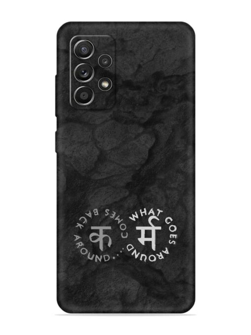 Karma Hindi Word Embossed Soft Silicone Case for Samsung Galaxy A52S (5G) Zapvi