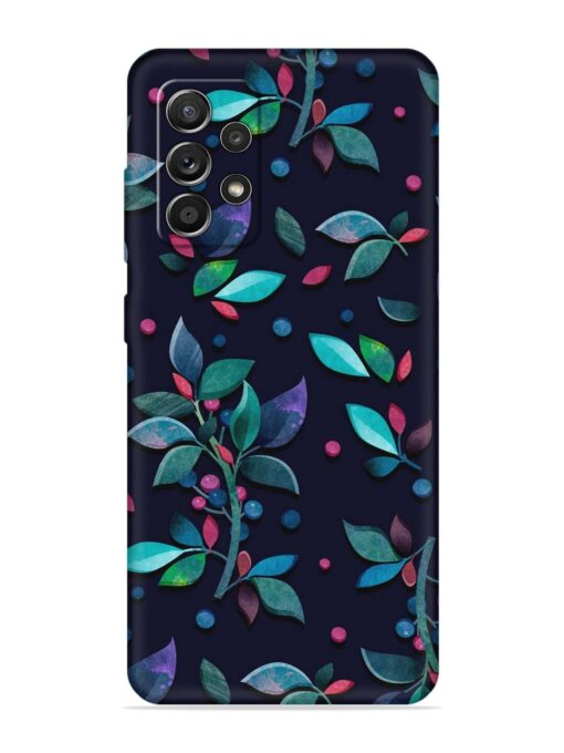 Decorative Watercolor Flower Embossed Soft Silicone Case for Samsung Galaxy A52S (5G) Zapvi