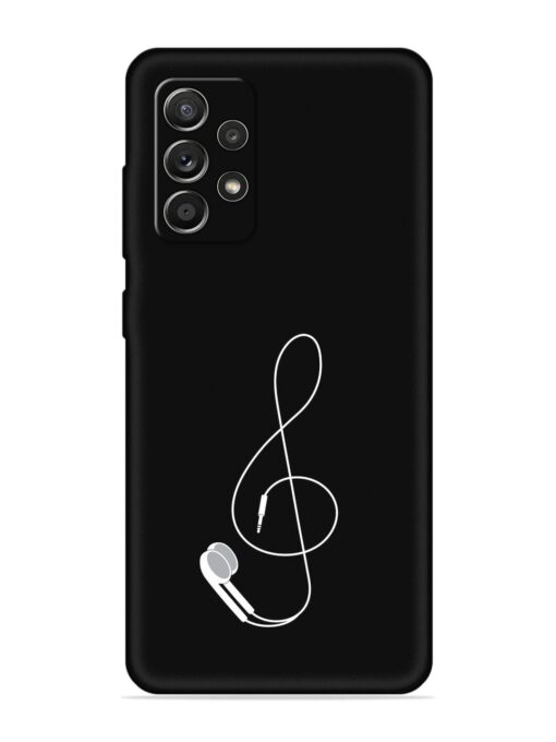 Music Earphone Vector Embossed Soft Silicone Case for Samsung Galaxy A52S (5G) Zapvi