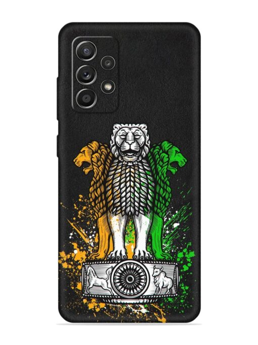 Pillars Of Ashoka Embossed Soft Silicone Case for Samsung Galaxy A52S (5G) Zapvi