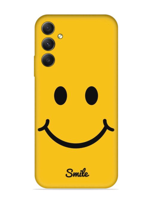 Yellow Smiley Embossed Soft Silicone Case for Samsung Galaxy A54 (5G)