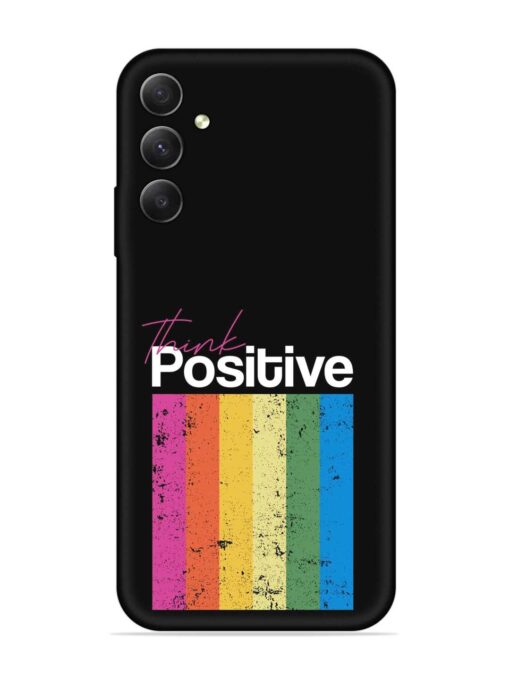 Think Positive Typography Embossed Soft Silicone Case for Samsung Galaxy A54 (5G) Zapvi