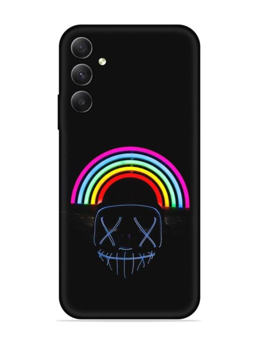 Mask Rainbow Embossed Soft Silicone Case for Samsung Galaxy A54 (5G) Zapvi