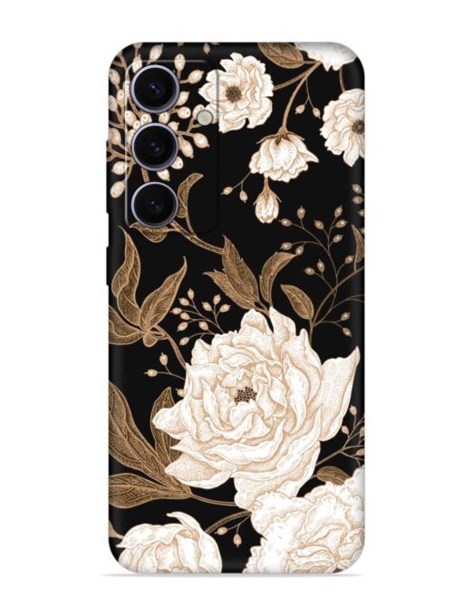 Peonies Roses Floral Embossed Soft Silicone Case for Samsung Galaxy A55 (5G) Zapvi