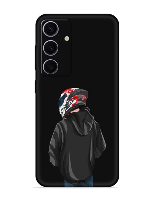 Motorcycle Rider Embossed Soft Silicone Case for Samsung Galaxy A55 (5G) Zapvi