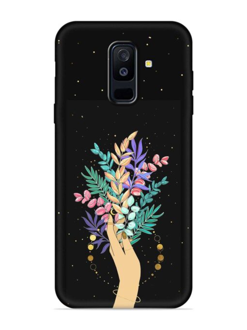 Flower On Hand Embossed Soft Silicone Case for Samsung Galaxy A6 Plus Zapvi