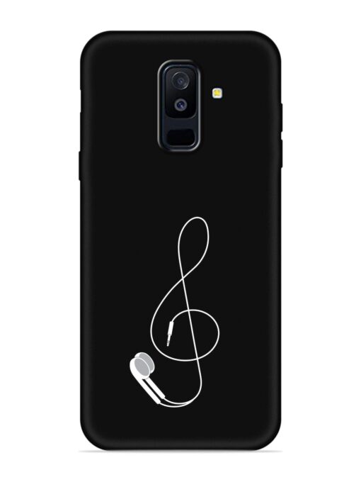 Music Earphone Vector Embossed Soft Silicone Case for Samsung Galaxy A6 Plus Zapvi