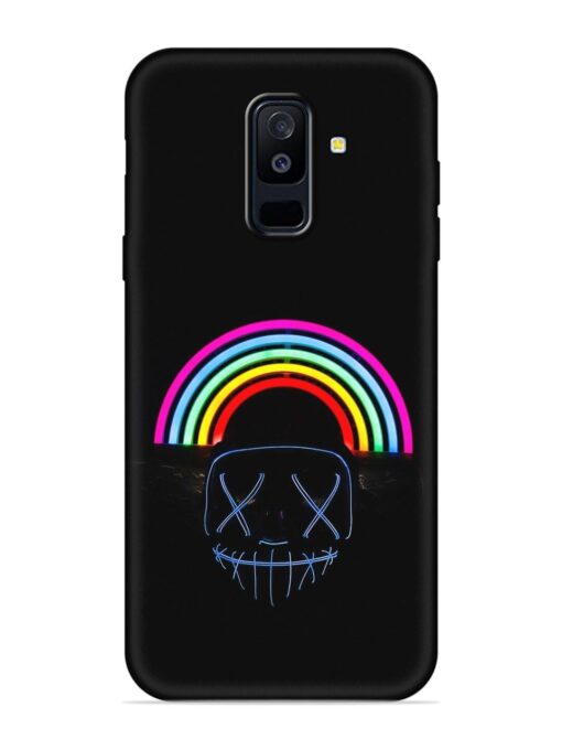 Mask Rainbow Embossed Soft Silicone Case for Samsung Galaxy A6 Plus Zapvi