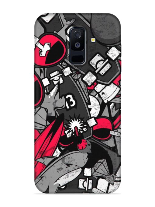 Fictional Doodle Embossed Soft Silicone Case for Samsung Galaxy A6 Plus Zapvi