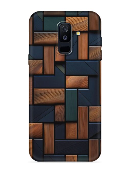 Wooden Background Cubes Embossed Soft Silicone Case for Samsung Galaxy A6 Plus Zapvi