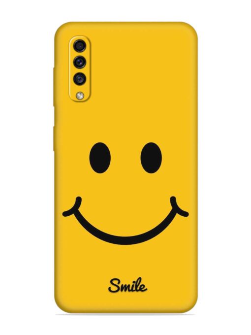 Yellow Smiley Embossed Soft Silicone Case for Samsung Galaxy A70