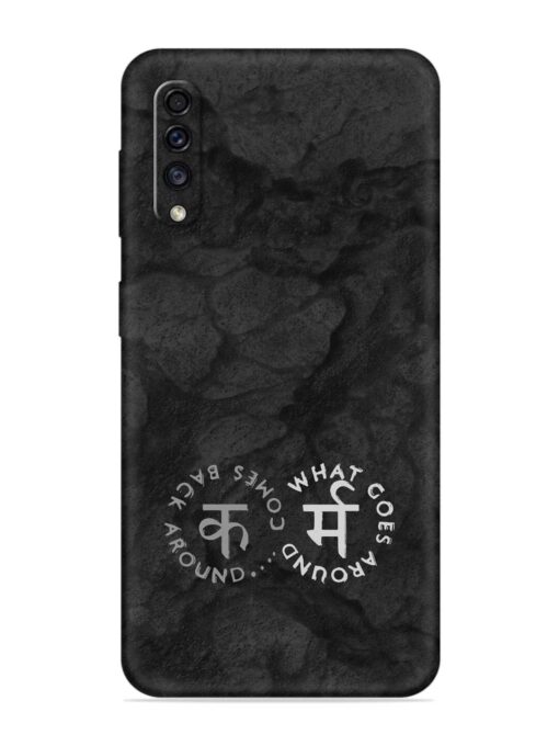 Karma Hindi Word Embossed Soft Silicone Case for Samsung Galaxy A70 Zapvi