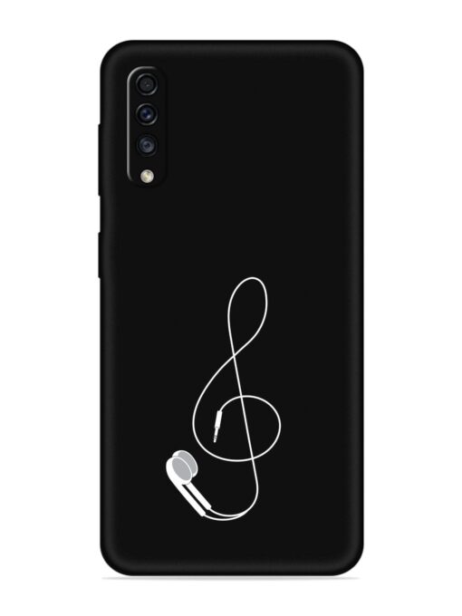 Music Earphone Vector Embossed Soft Silicone Case for Samsung Galaxy A70 Zapvi