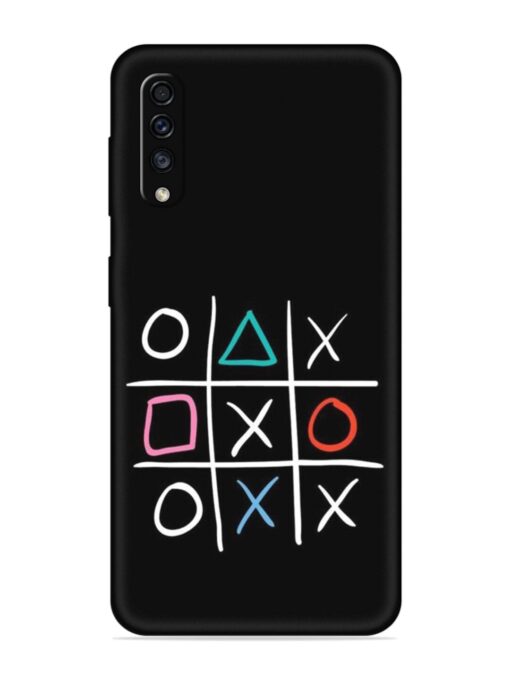 Super Neon Tic-Tac-Toe Embossed Soft Silicone Case for Samsung Galaxy A70 Zapvi