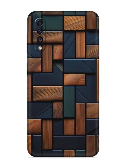 Wooden Background Cubes Embossed Soft Silicone Case for Samsung Galaxy A70 Zapvi