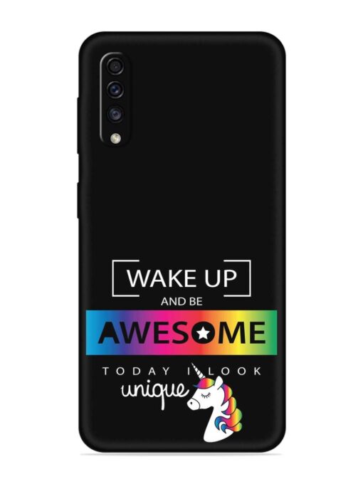 Inspirational Quote Unicorn Embossed Soft Silicone Case for Samsung Galaxy A70S