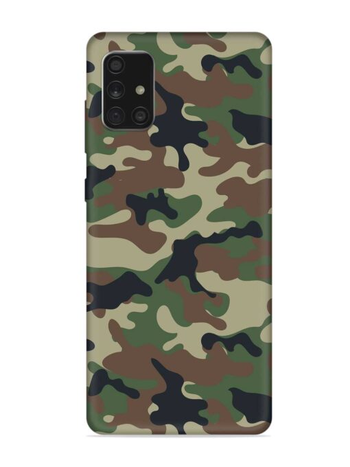 Army Military Camouflage Dark Green Embossed Soft Silicone Case for Samsung Galaxy A71