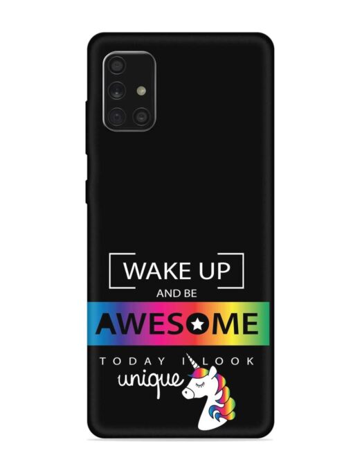 Inspirational Quote Unicorn Embossed Soft Silicone Case for Samsung Galaxy A71