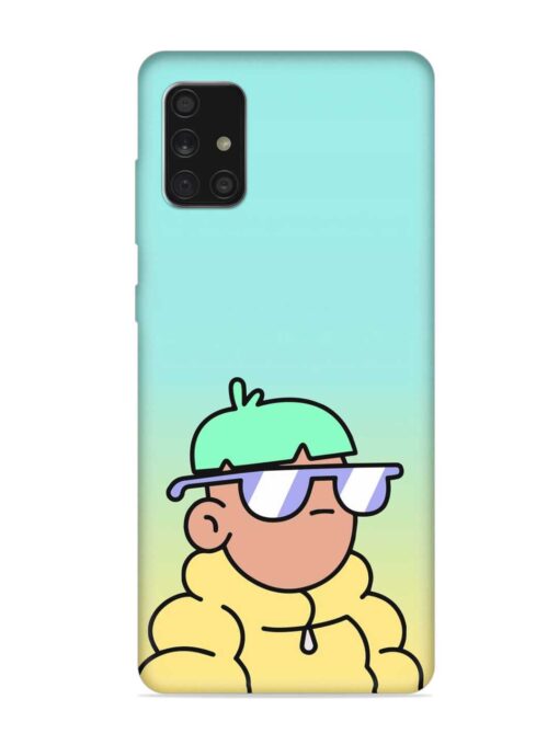 Doodles Cool Character Embossed Soft Silicone Case for Samsung Galaxy A71