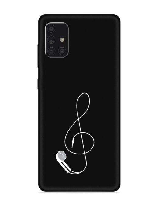 Music Earphone Vector Embossed Soft Silicone Case for Samsung Galaxy A71