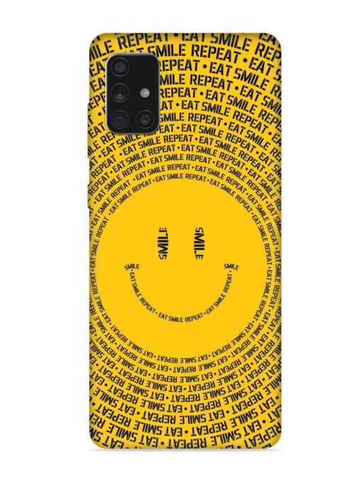 Smiley Embossed Soft Silicone Case for Samsung Galaxy A71